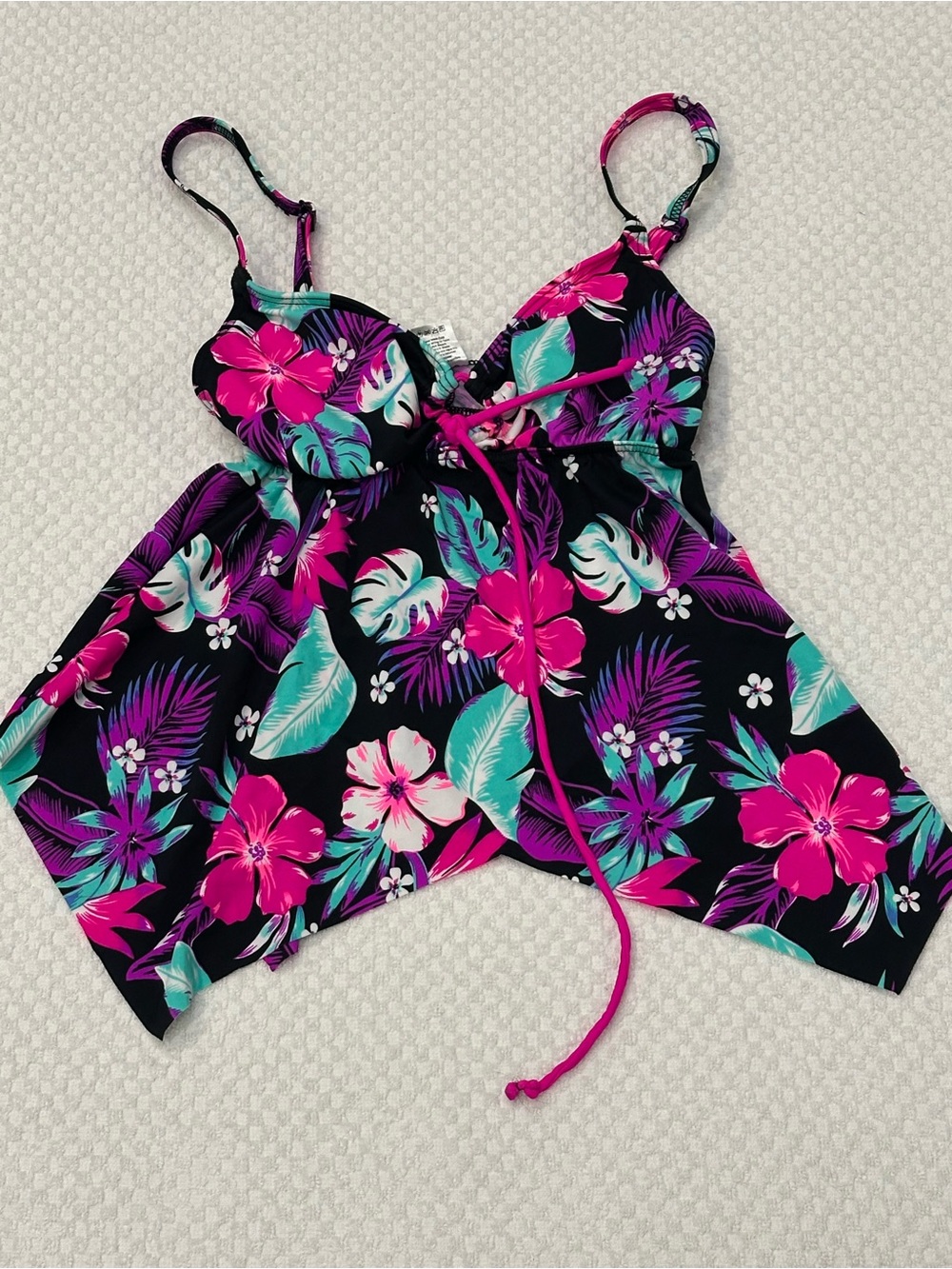 VENUS Pink & Teal Floral Swim Top